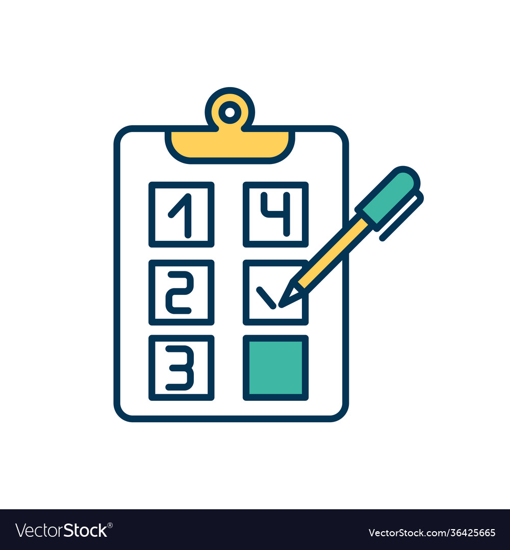 To-do list creating rgb color icon vector image To-do list creating rgb color icon