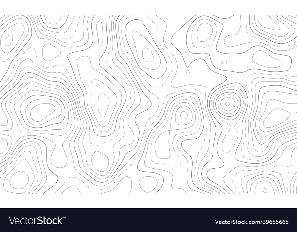 Topographic line map patterns black contour