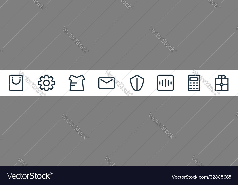 User interface line icons linear set quality vector image User interface line icons linear set quality
