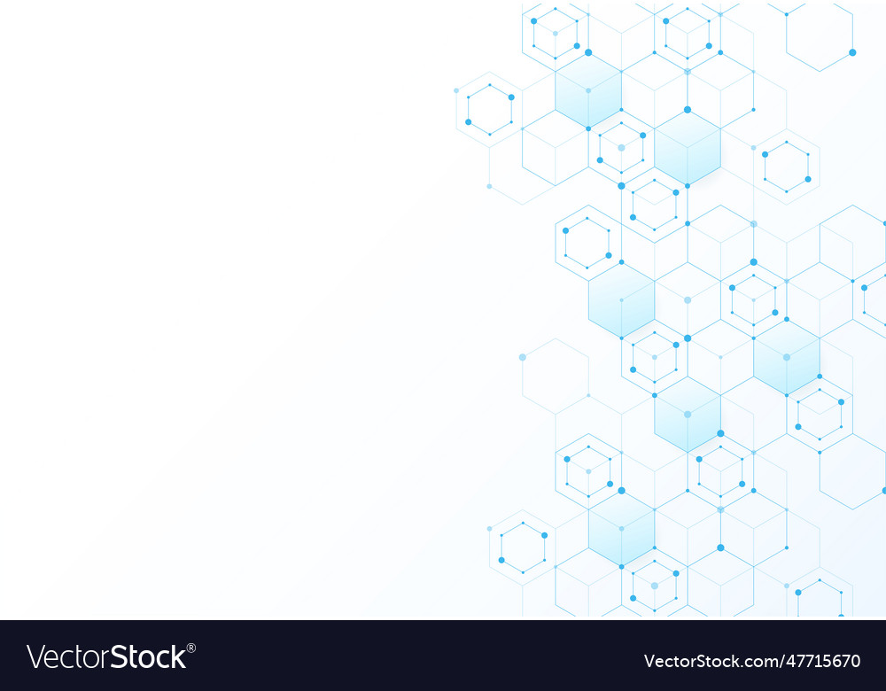 Abstract hexagonal molecular structures vector image Abstract hexagonal molecular structures