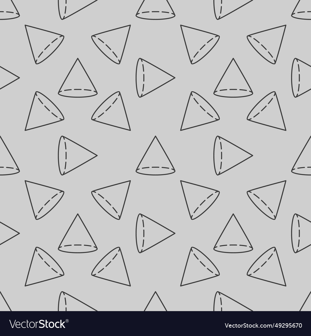 Cone shape line seamless pattern - geometry Vector Image Cone shape line seamless pattern - geometry