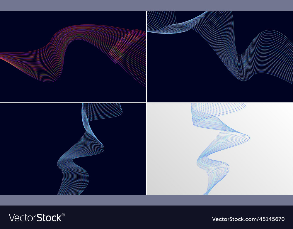 Create a modern and sleek look with set of 4 vector image Create a modern and sleek look with set of 4