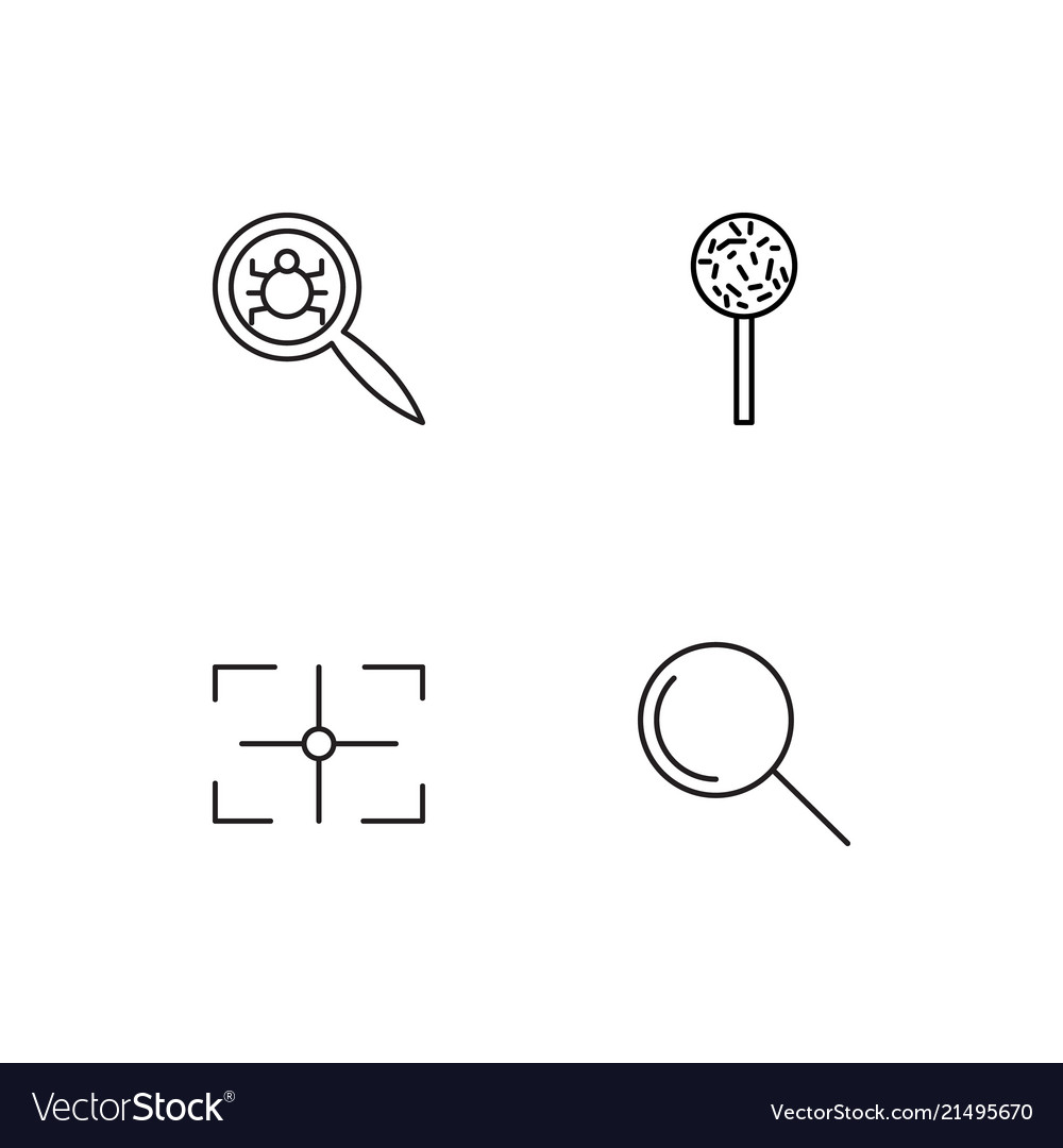Cyber security linear icons set simple outline