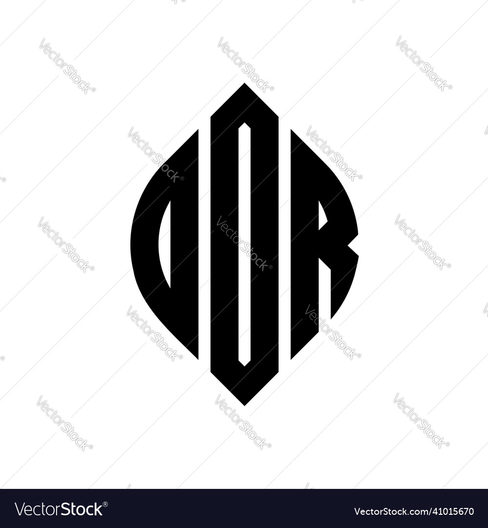 Ddr circle letter logo design vector image Ddr circle letter logo design