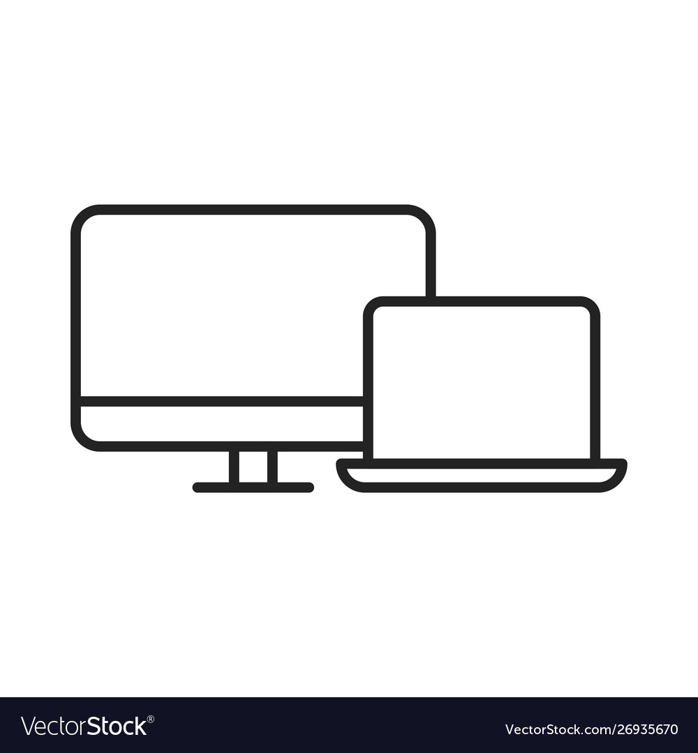 Device and technology web icons in line style