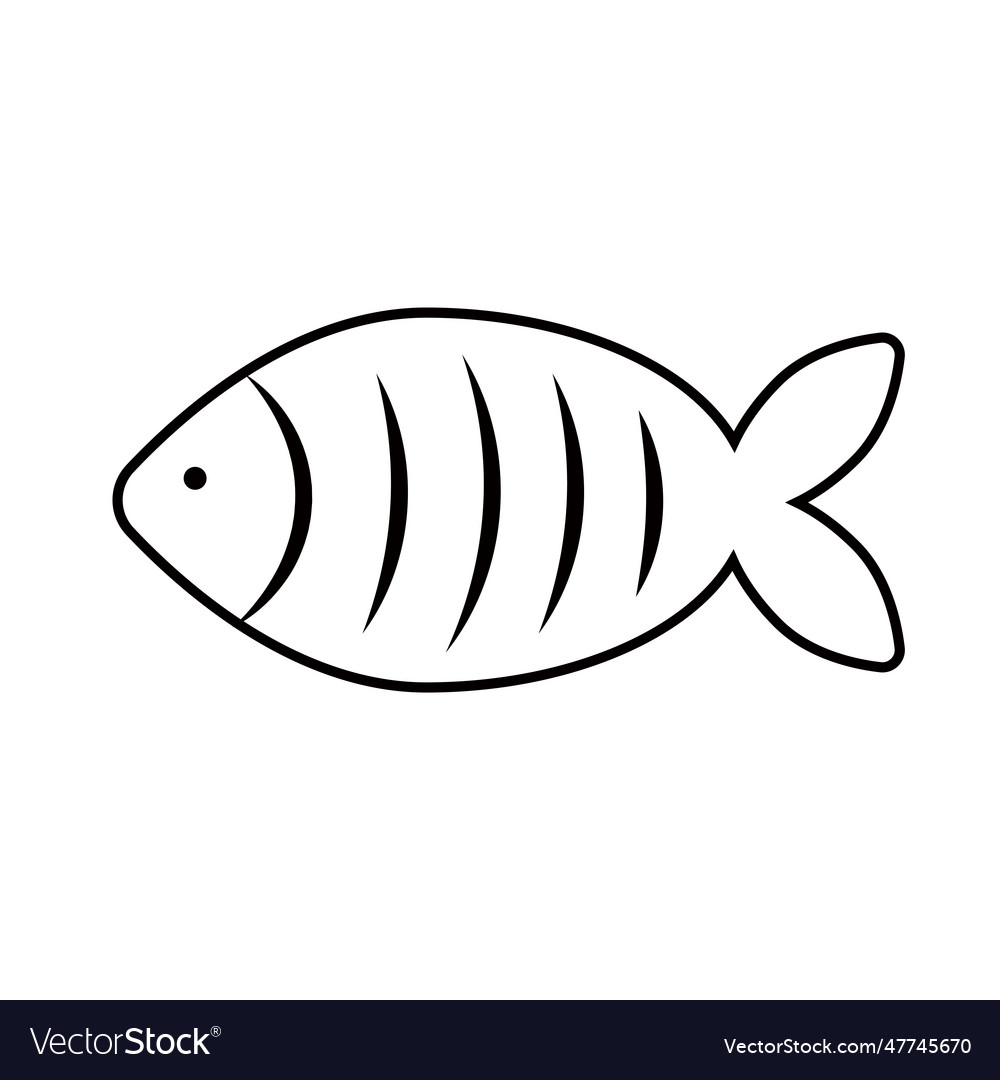 French april fools day poisson davril black white vector image