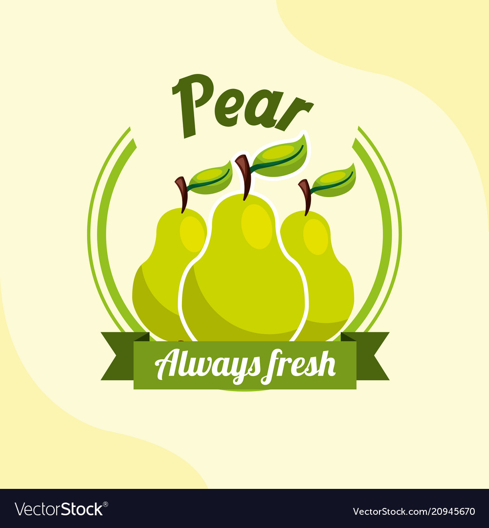 Fruit pear always fresh emblem