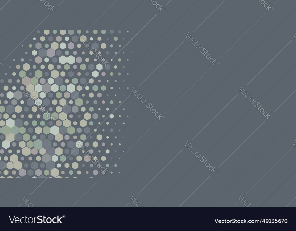 Geometric multi size hexagon with color