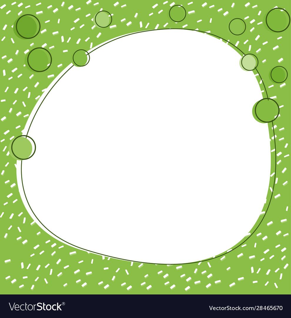 Green background with round frame