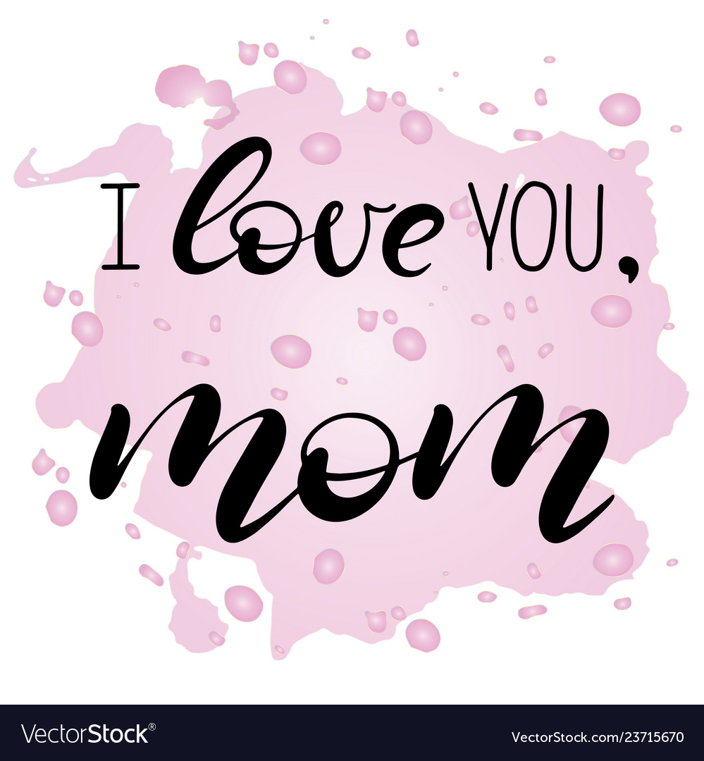 Happy mothers day calligraphy background Vector Image