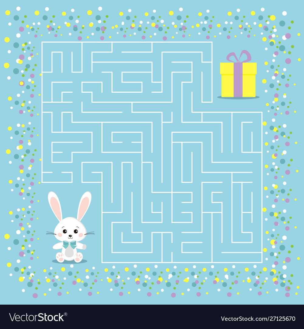 Maze game for children with a labyrinth vector image Maze game for children with a labyrinth
