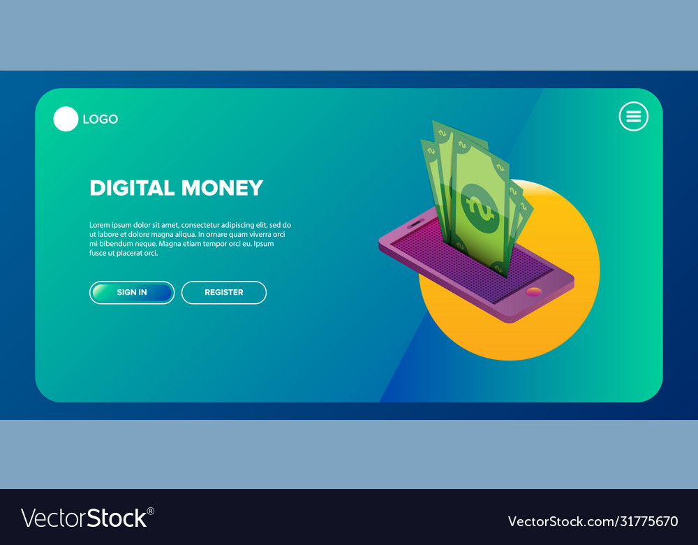 Mock-up design website or landing page vector image Mock-up design website or landing page