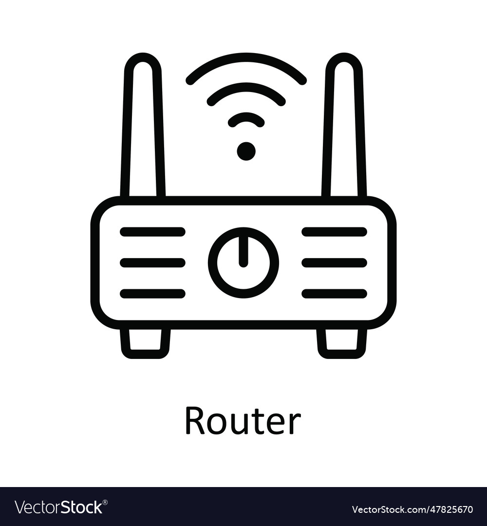 Router outline icon design c