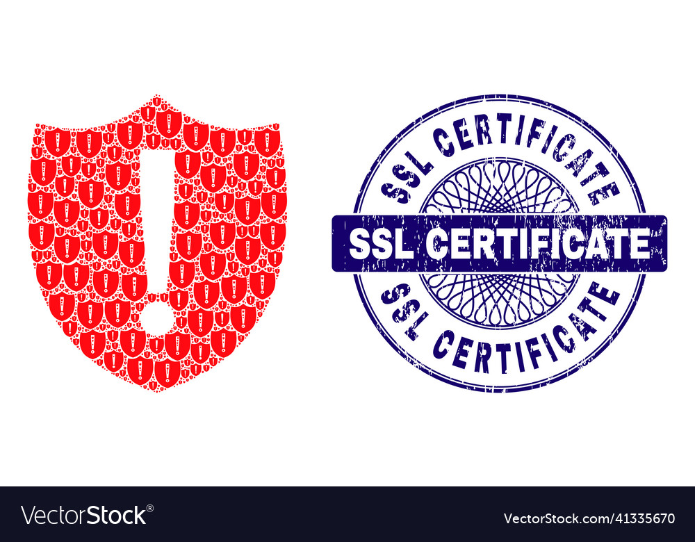 Shield warning recursive mosaic vector image Shield warning recursive mosaic
