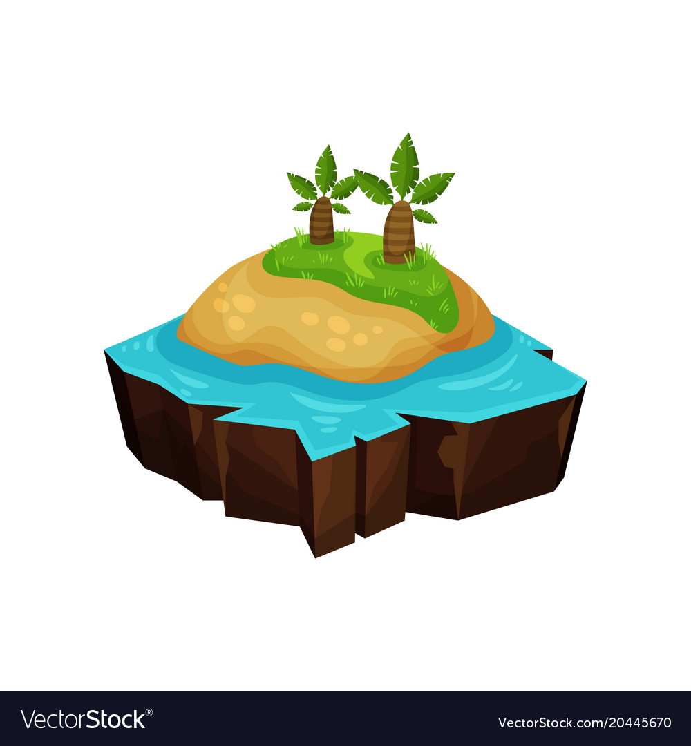 Tropical island for game user interface element