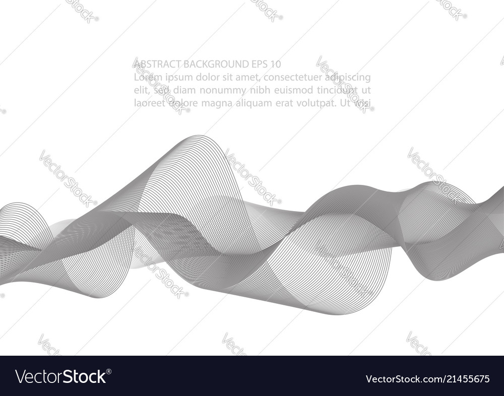 Abstract black and white wave element for design vector image Abstract black and white wave element for design