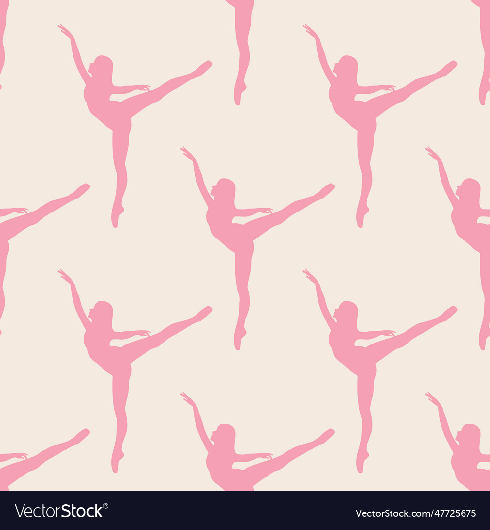 Ballerina seamless pattern dancer background Vector Image