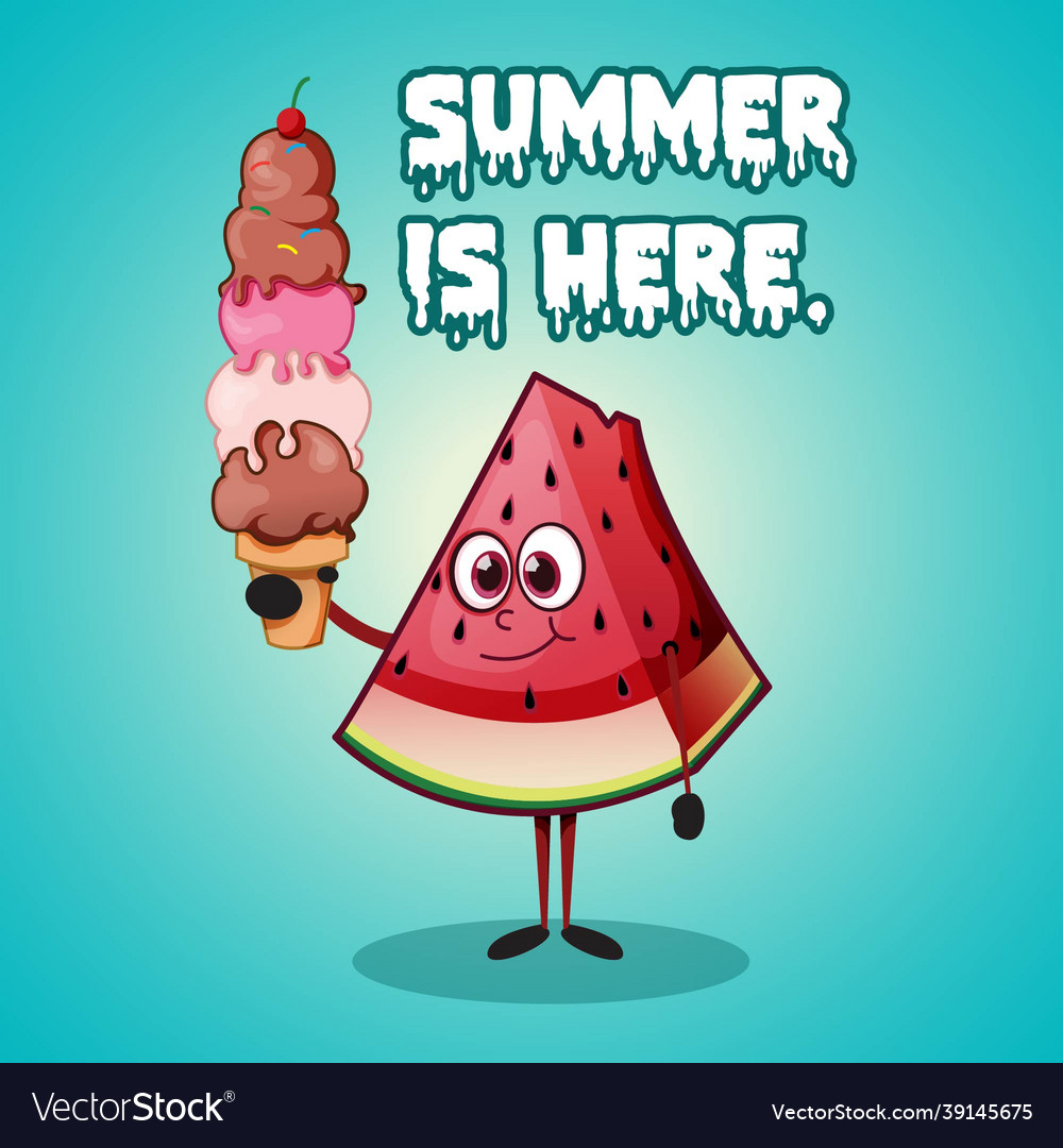 Banner Design Of Summer Is Here Royalty Free Vector Image