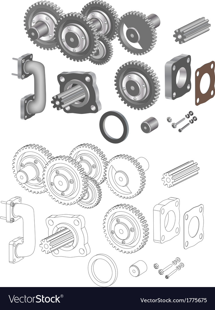 Complete set mechanisms and gears