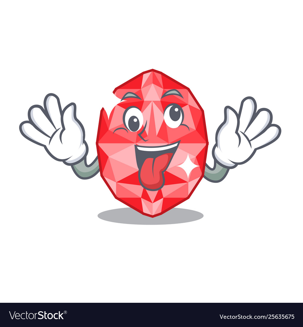 Crazy ruby gems in mascot shape Vector Image Crazy ruby gems in mascot shape