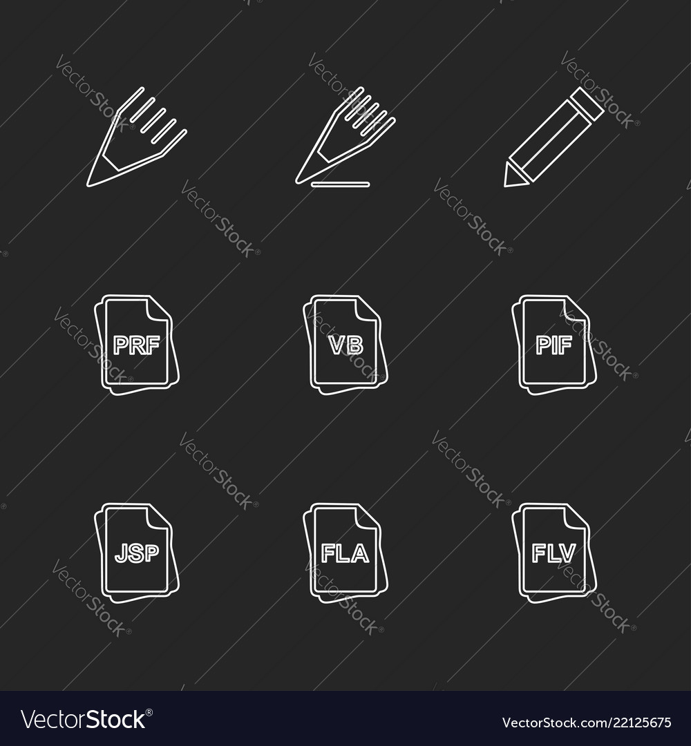 File type files documents eps icons set