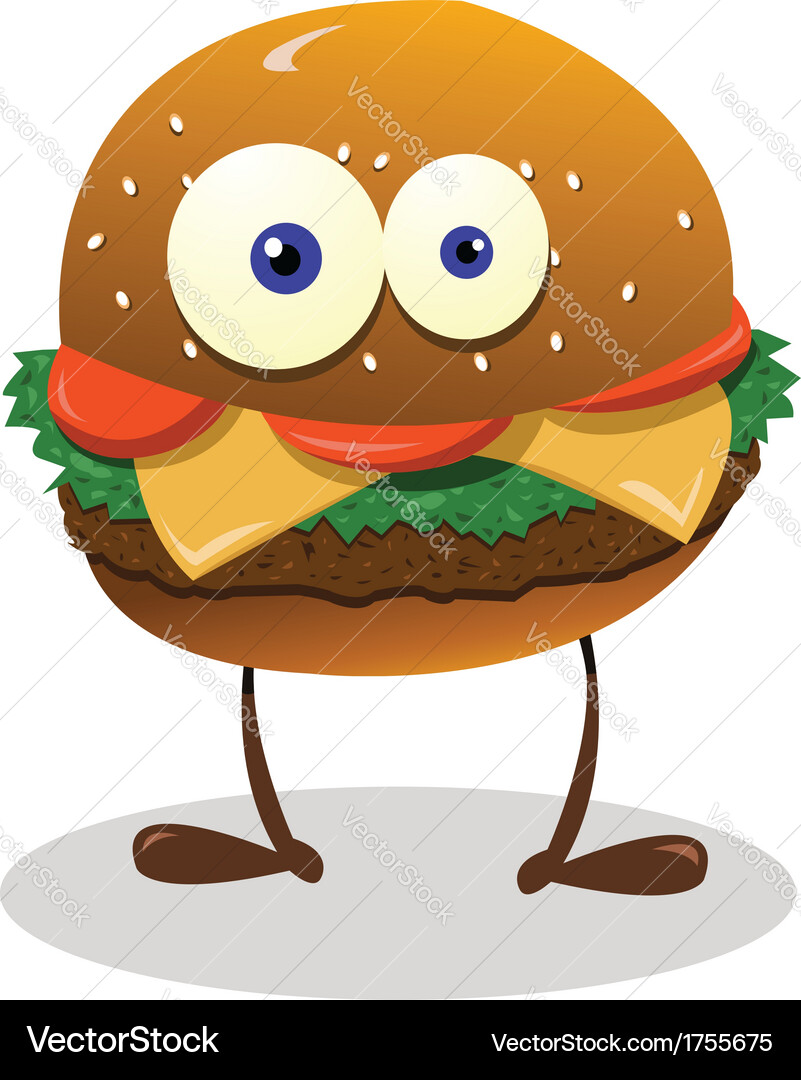 Funny Sandwich Royalty Free Vector Image Vectorstock