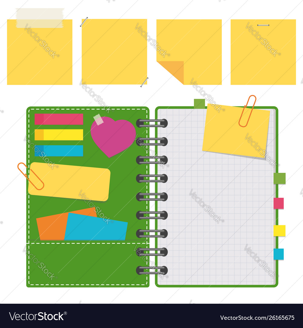 Open notepad with clean sheets on a spiral