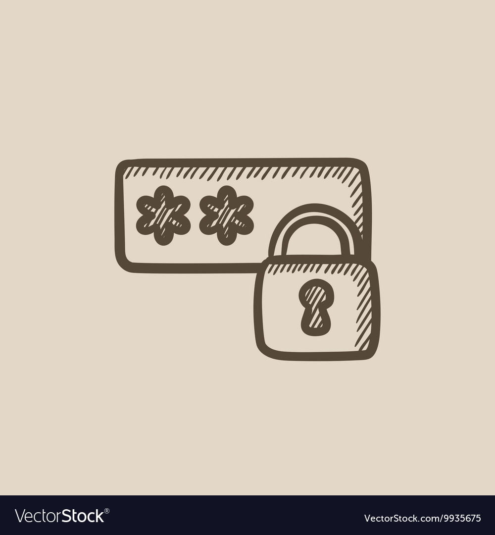 Password protected sketch icon