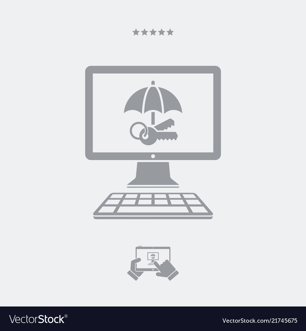 Protected access - web icon vector image Protected access - web icon
