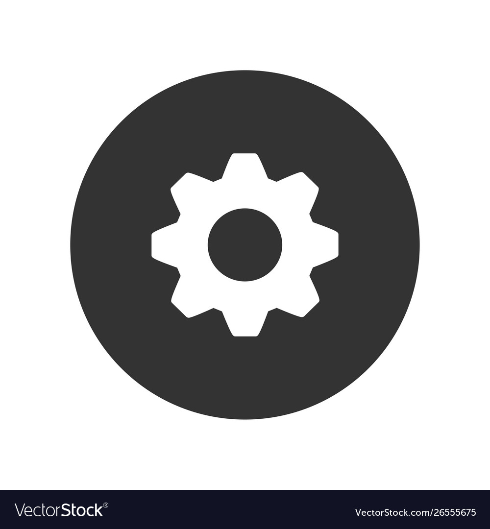 Setting icon isolated on white background Vector Image Setting icon isolated on white background