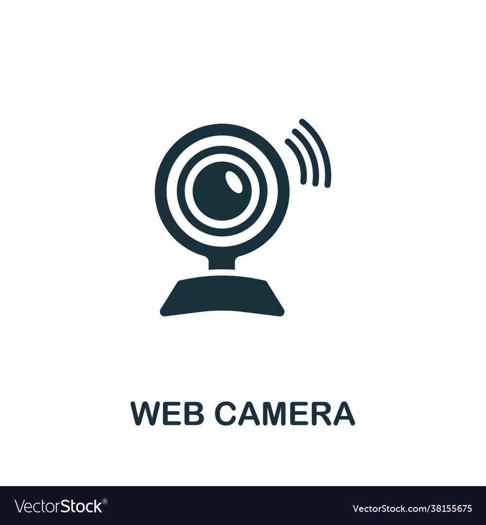 Web camera icon simple from wireless devices