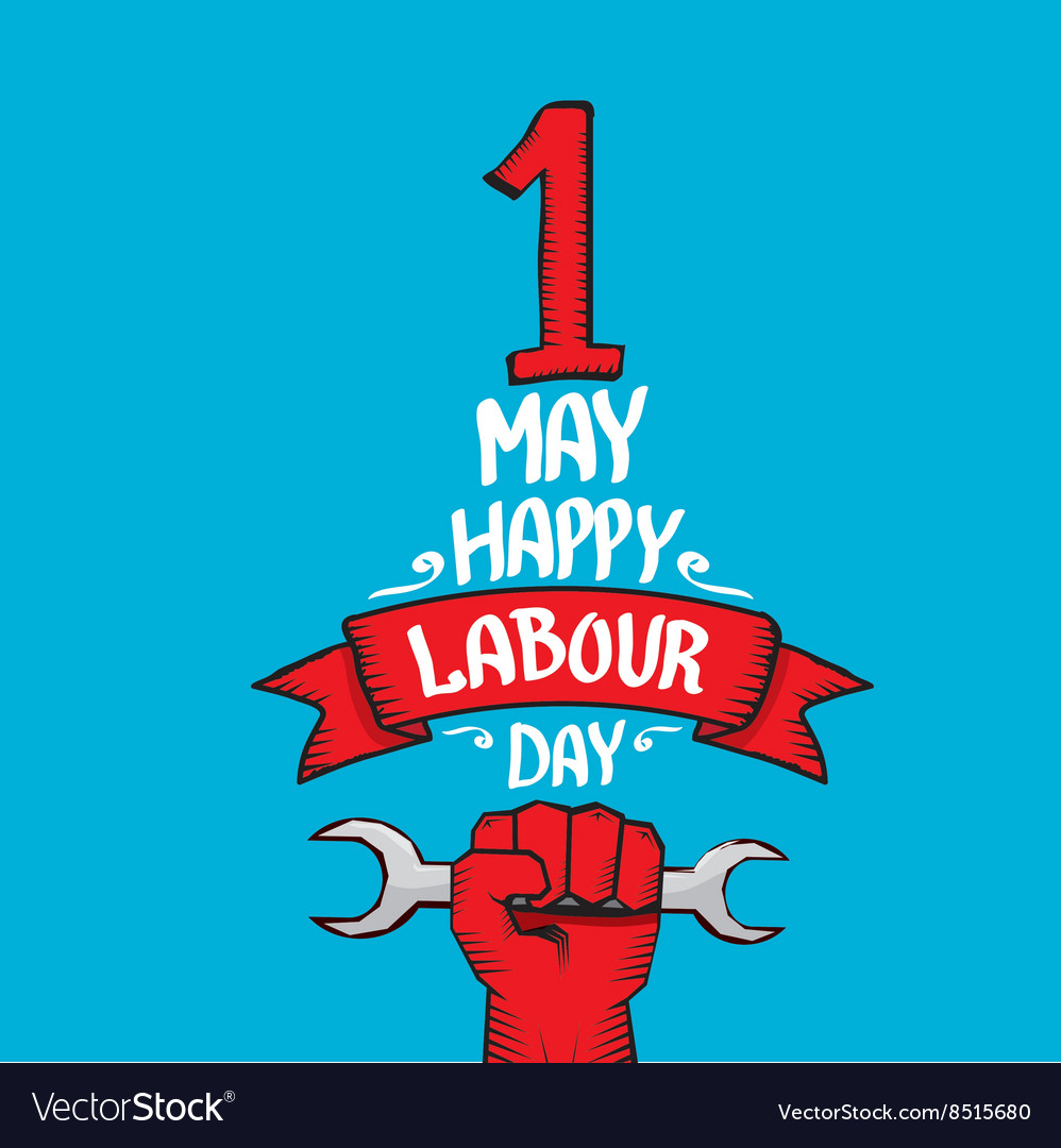 1 may - labour day poster Royalty Free Vector Image