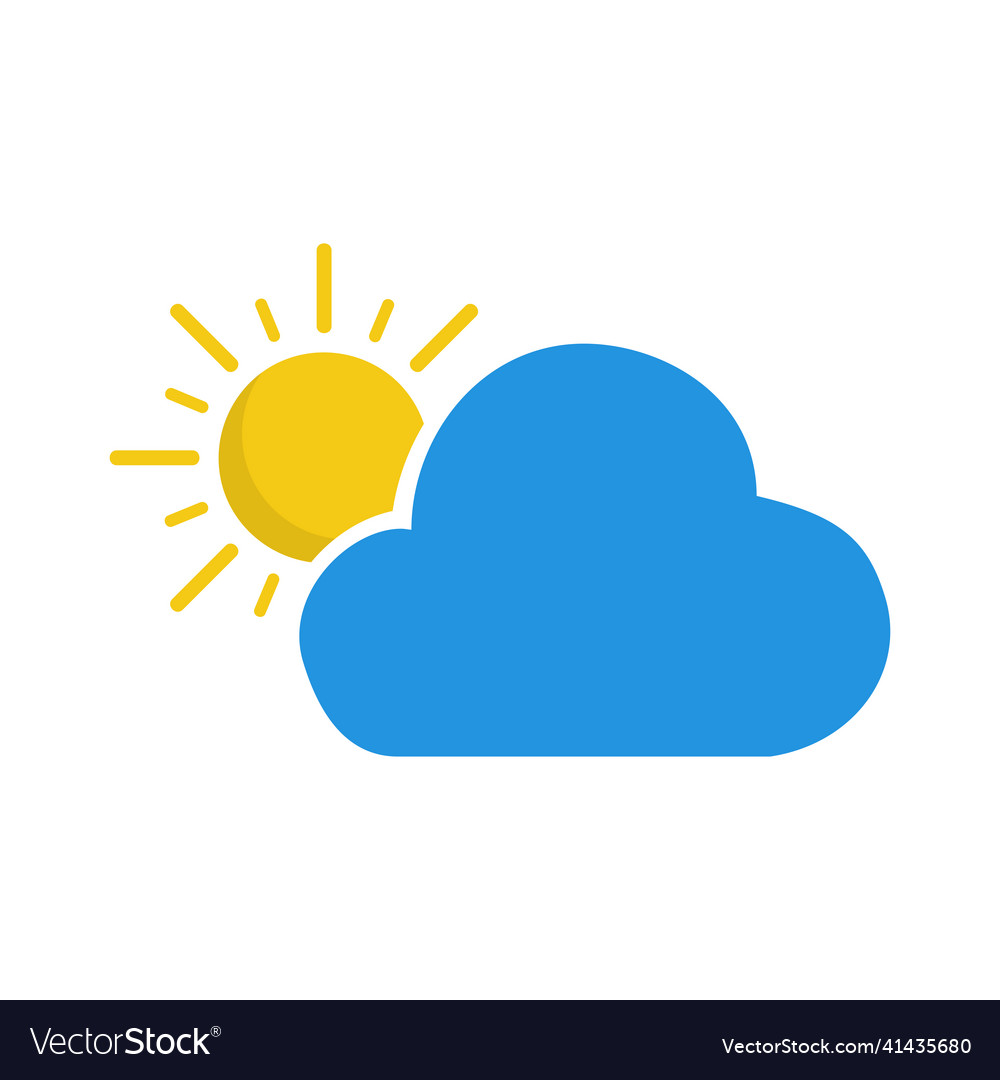 Cloud and sun - weather forecast icon seasons Vector Image