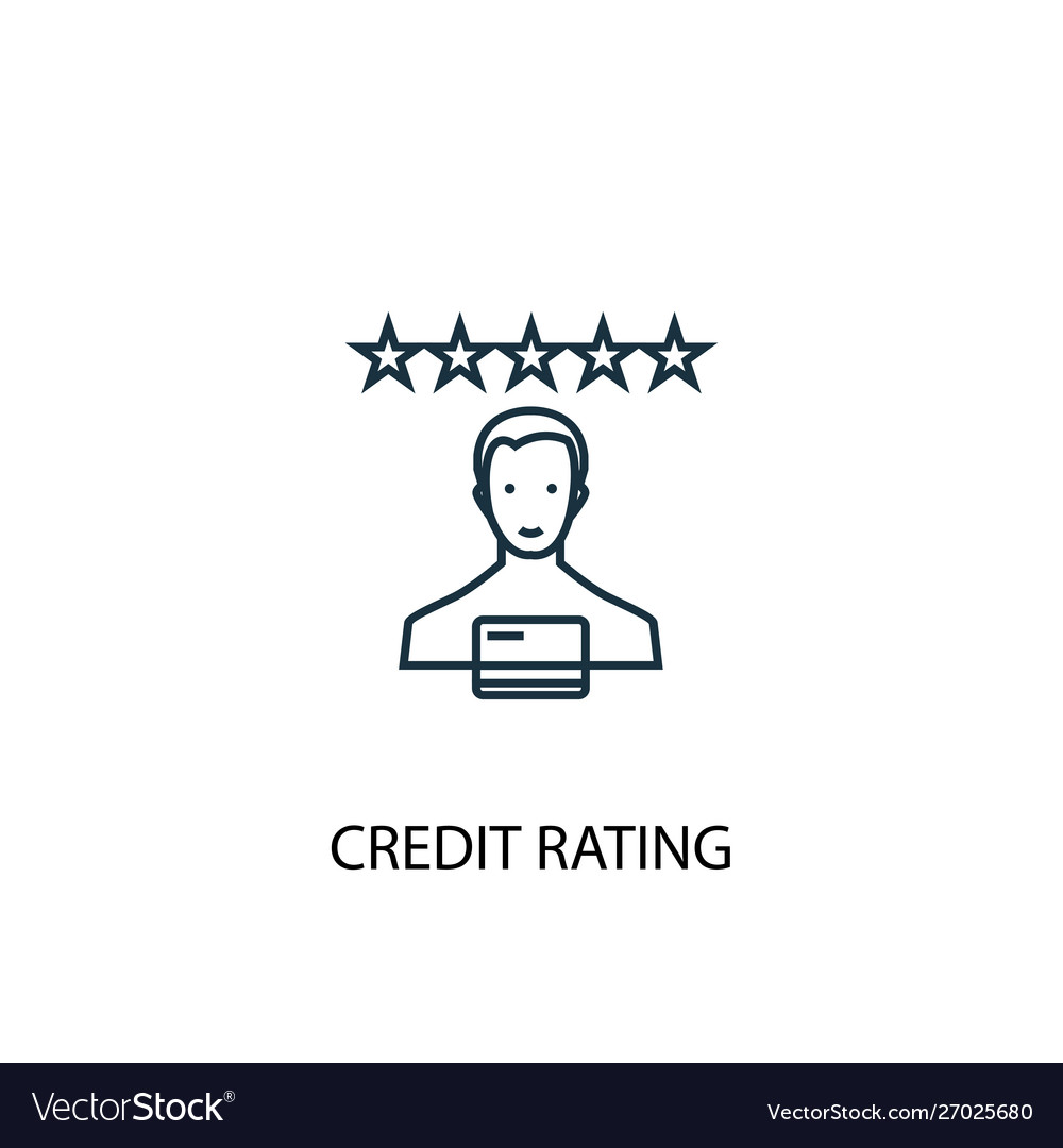 Credit rating concept line icon simple element