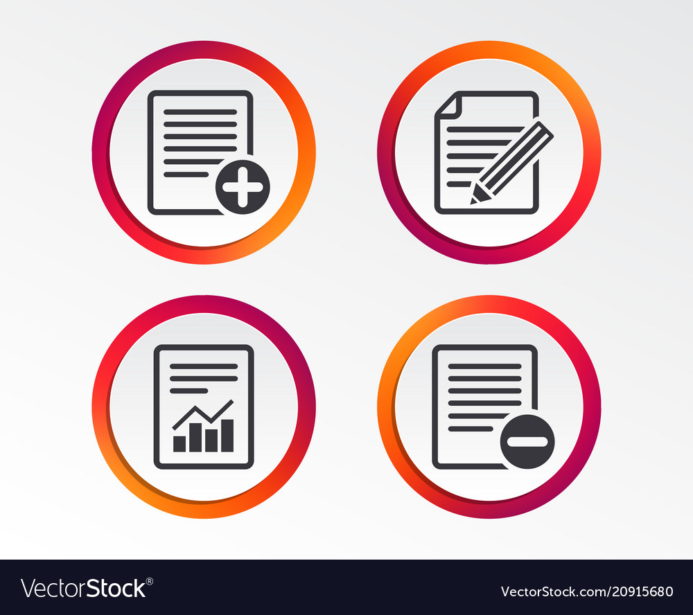Document icons file with chart graph