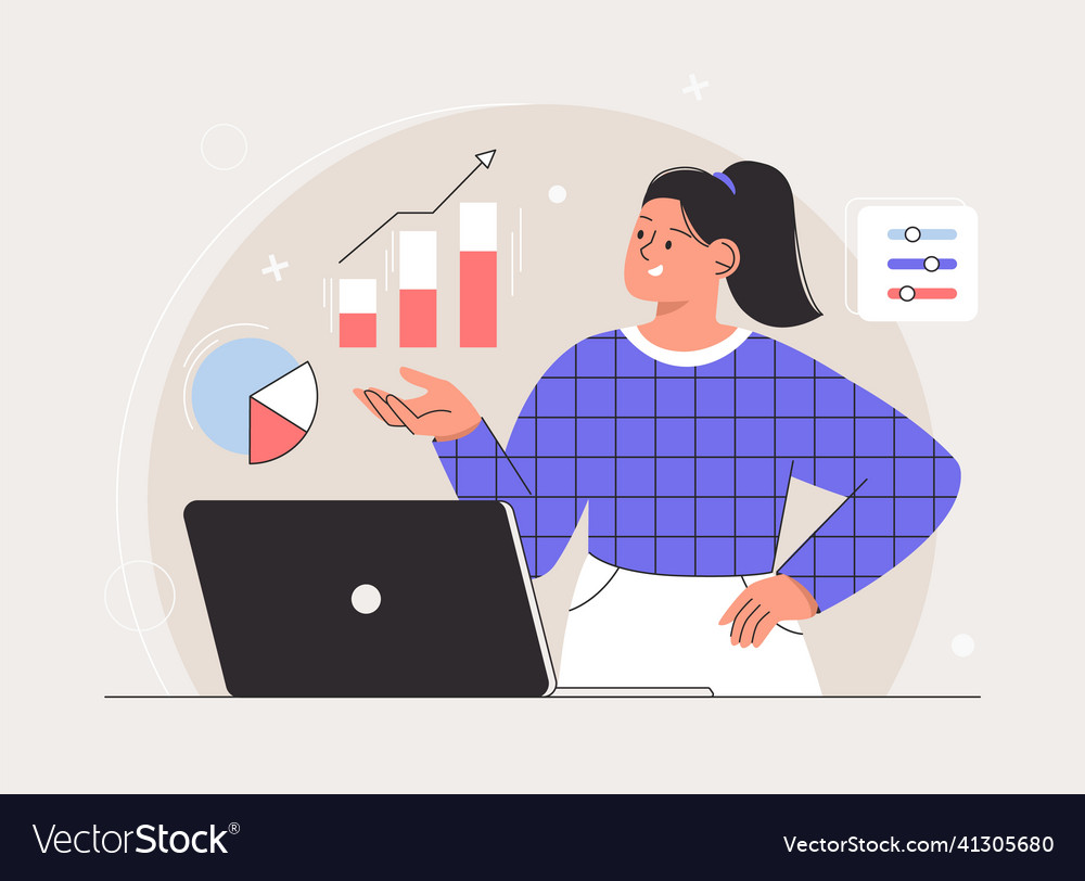 Freelance work metaphors website maintenance Vector Image