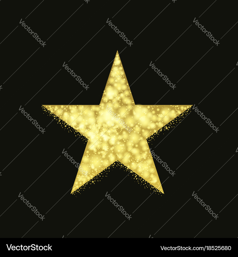 Golden star symbol Royalty Free Vector Image - VectorStock