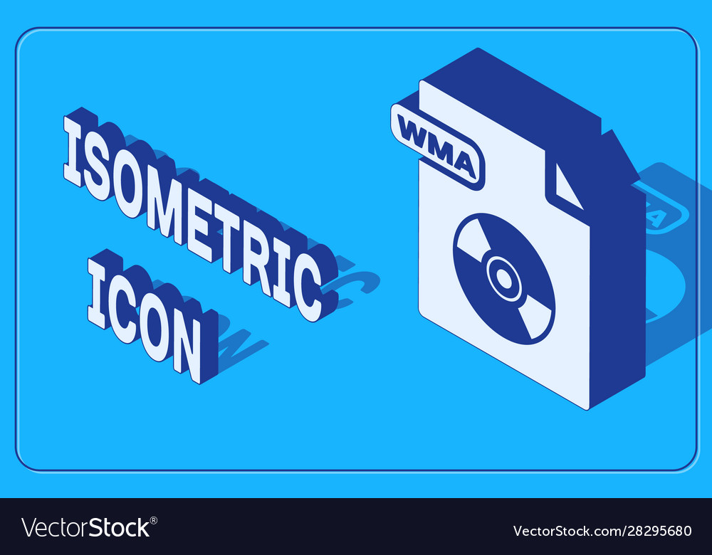 Isometric wma file document download button