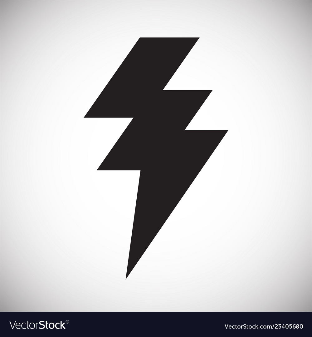 Lightning icon on white background for graphic Vector Image