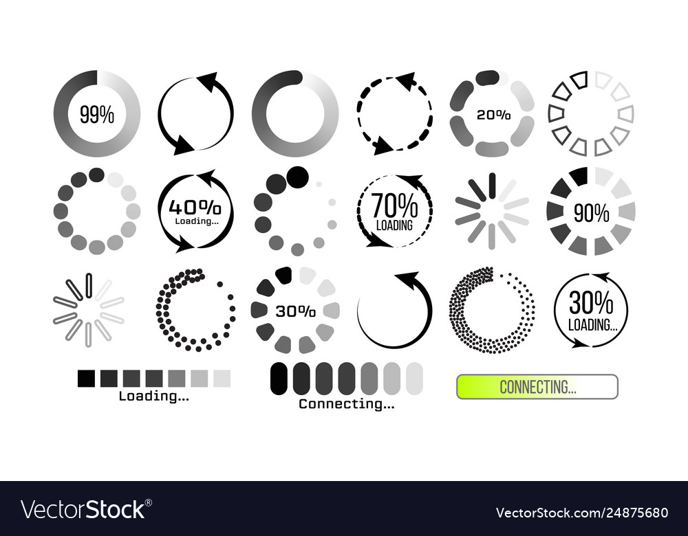 Laden Sie die Pufferung herunter vector image Laden Sie die Pufferung herunter
