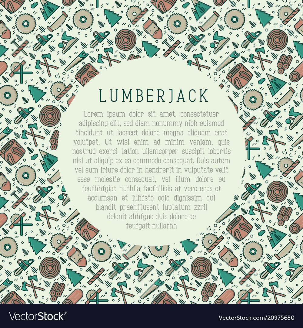 Logging and lumberjack with beard concept vector image Logging and lumberjack with beard concept