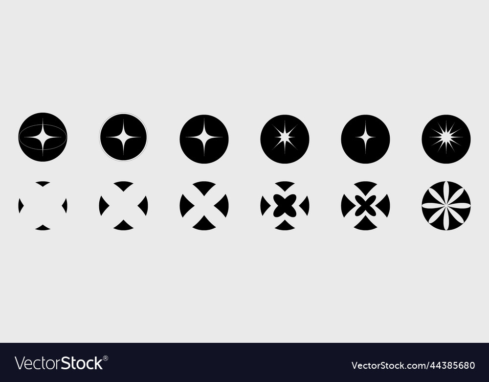 Retrofuturistic y2k geometry design elements Vector Image Retrofuturistic y2k geometry design elements