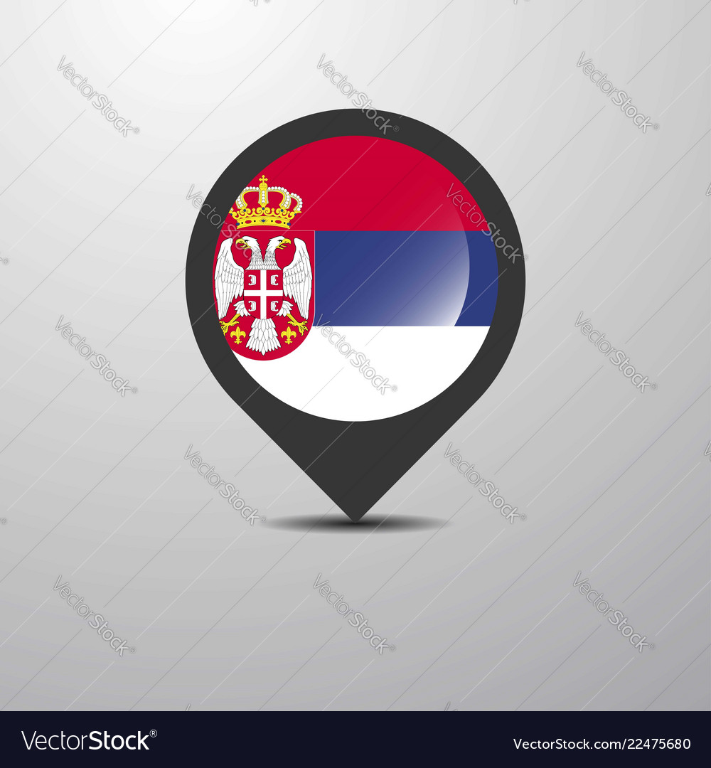 Serbia map pin