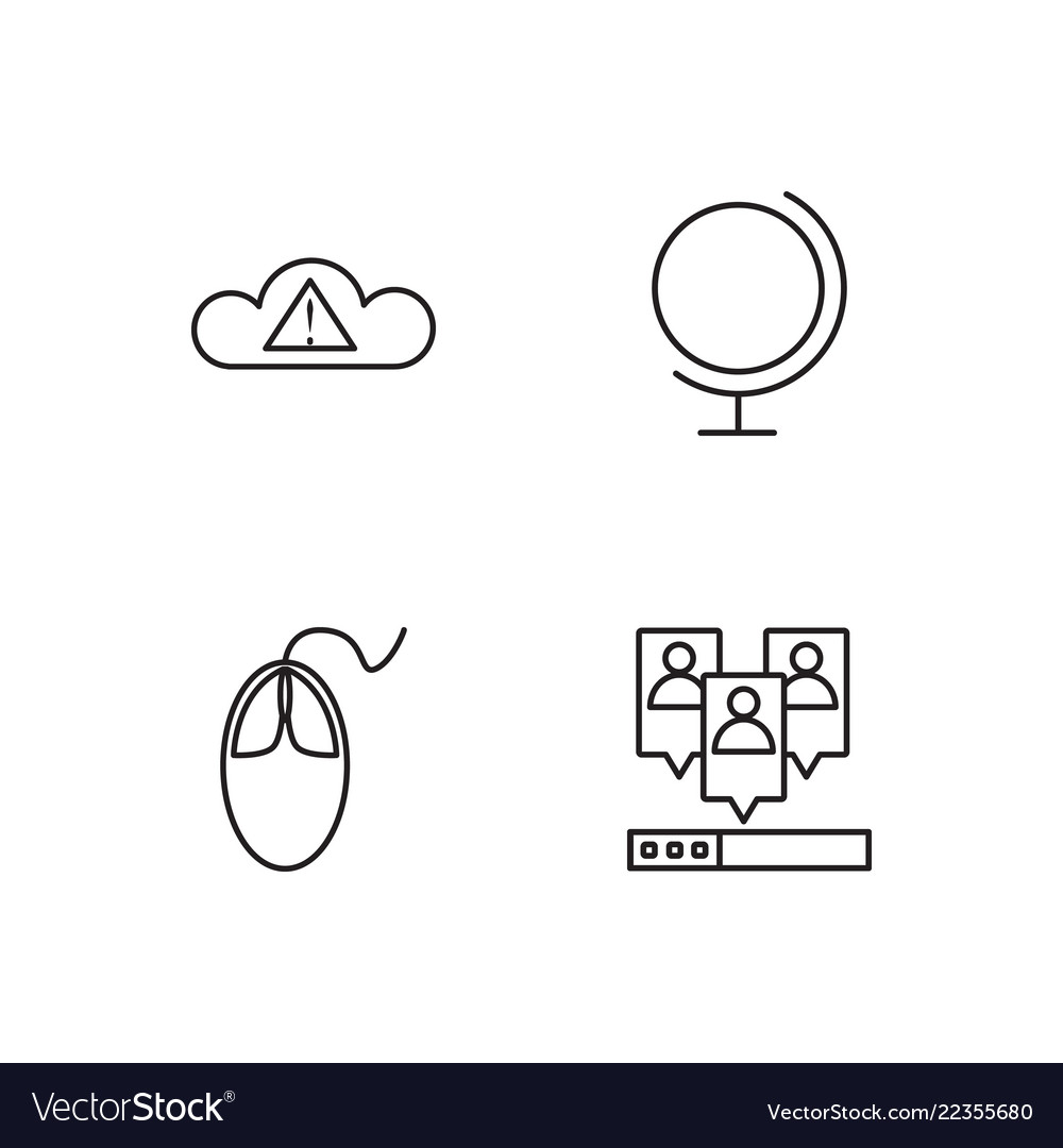 Web simple outlined icons set