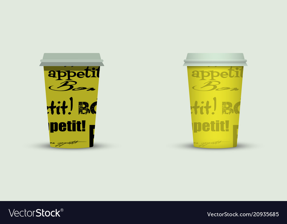 Coffee cup to go creative template