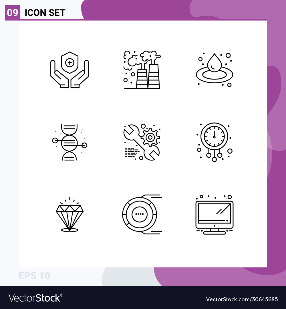 Editable line pack 9 simple outlines web