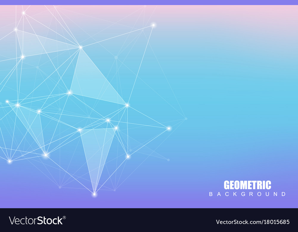 Geometric abstract background with connected line