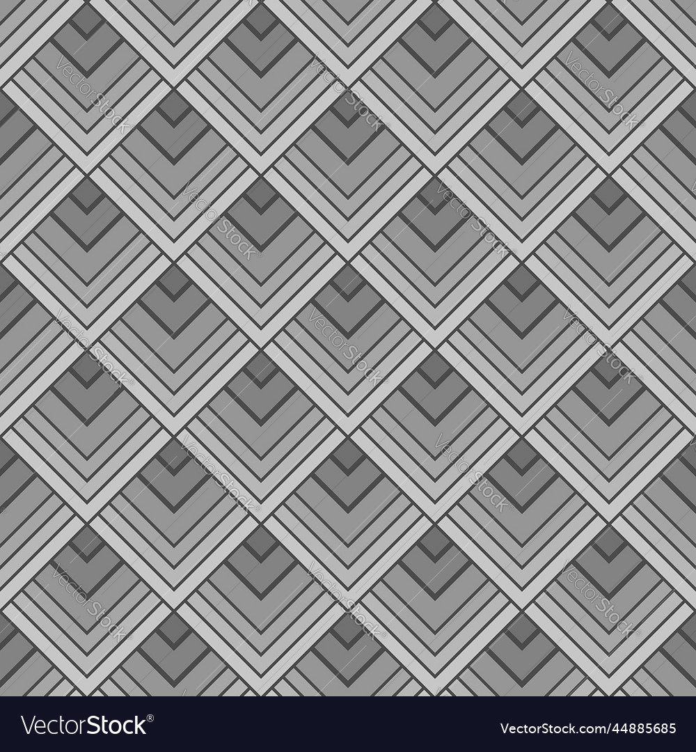 Gray art deco pattern seamless diamond shape Vector Image