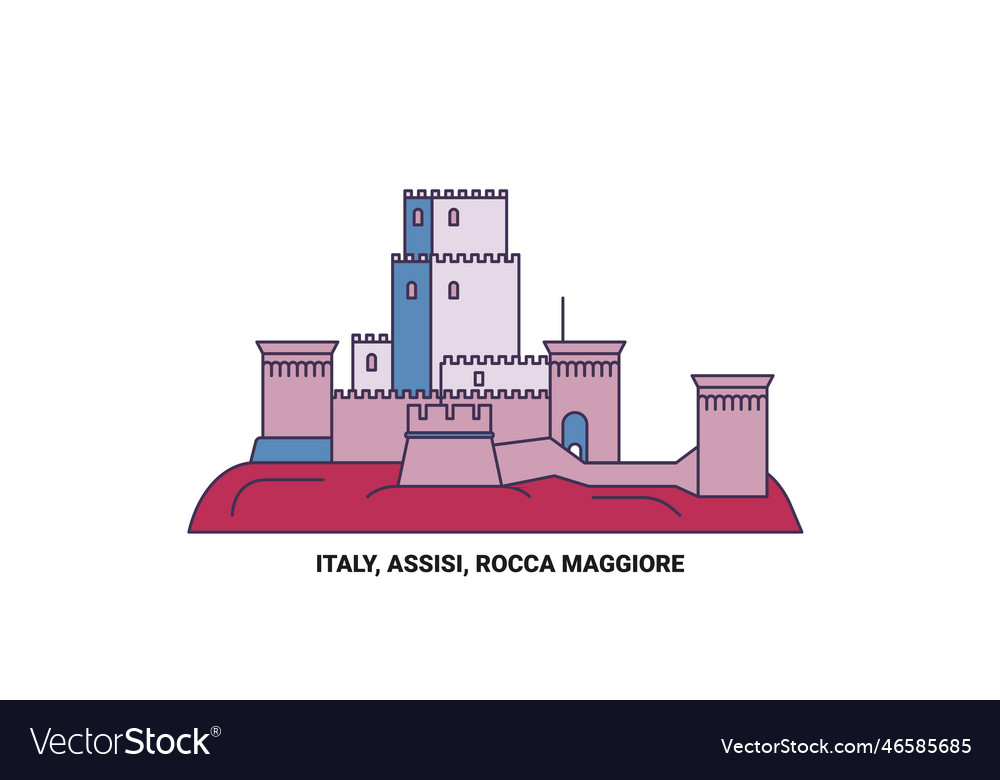 Italien assisi rocca maggiore Landmarke