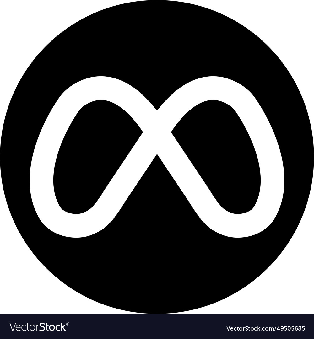 Meta by facebook whatsapp instagram in logo Vector Image